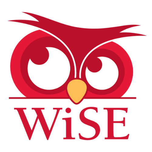 The Program for Women in Science and Engineering ( WiSE ) Logo Image.